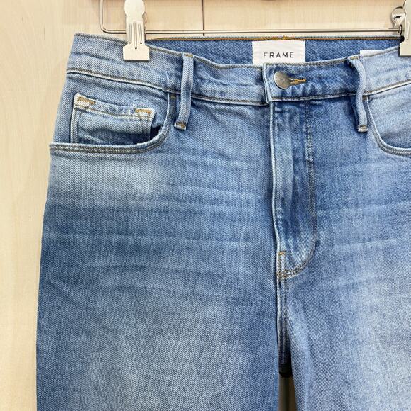 FRAME Le Sylvie Slender Straight Leg Jeans Size 28 Alamitos Light Wash Denim - Picture 3 of 12